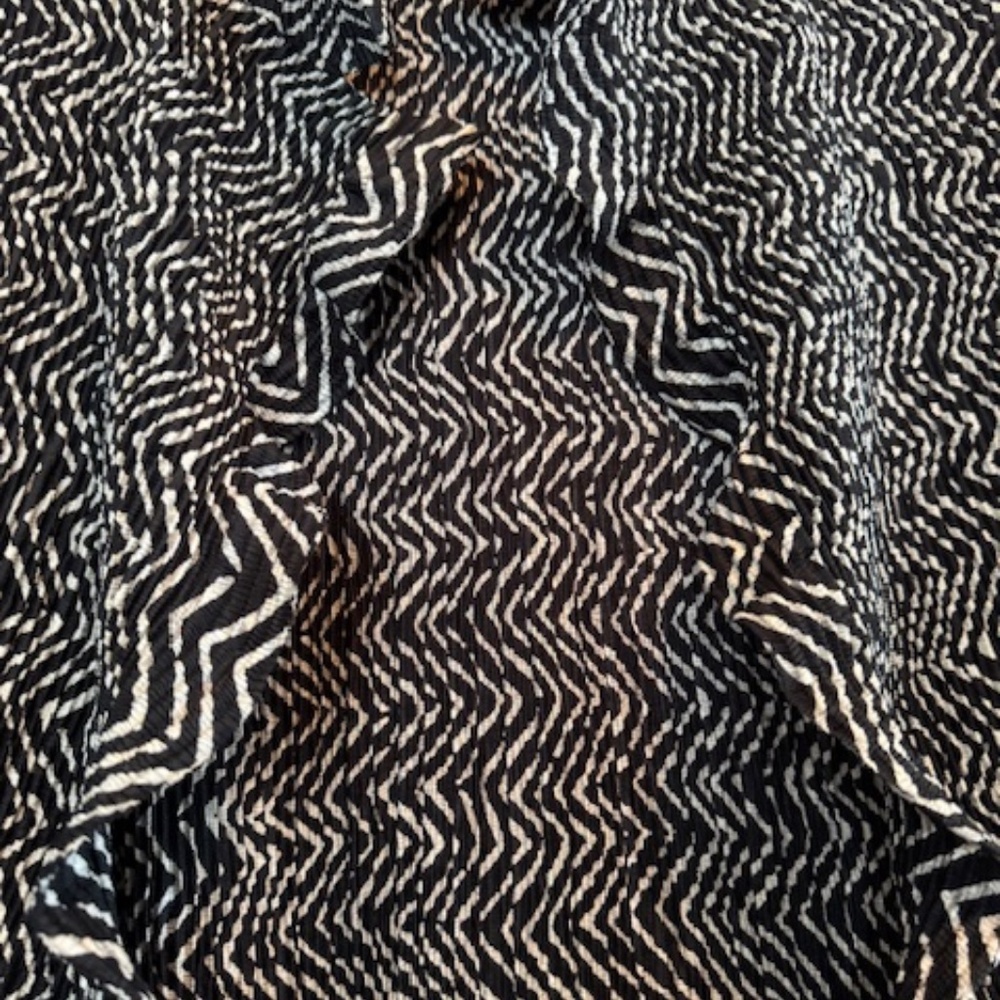 Bolero Ruffle Top - Black & White - Size M